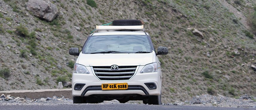 Deepak Taxi Innova on a hill road